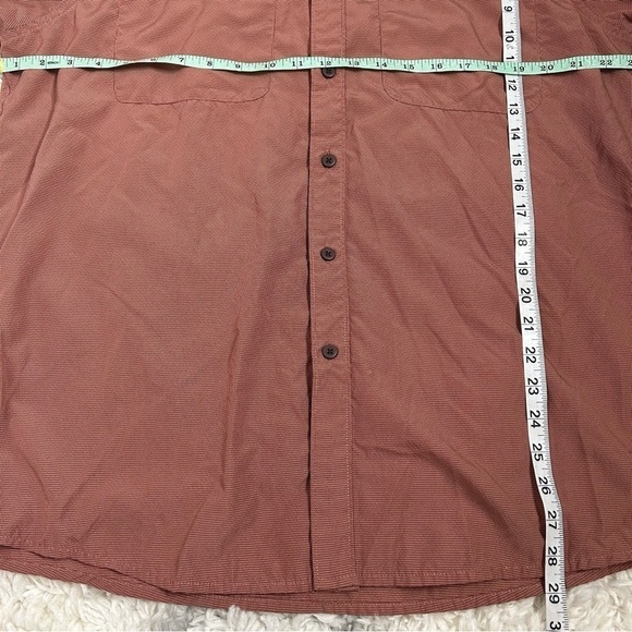 Wrangler Burnt Orange Pincheck Button Down Long Sleeve T-Shirt - Picture 11 of 11